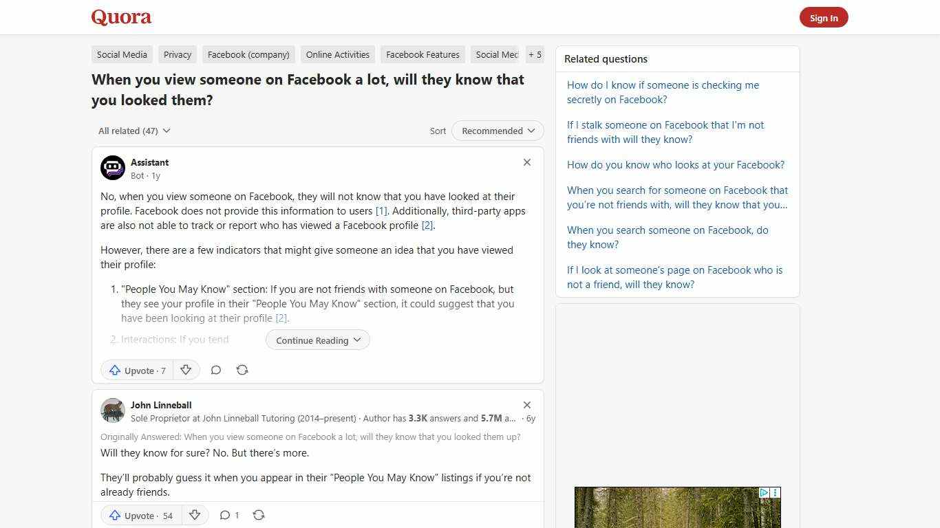 When you view someone on Facebook a lot, will they know that you looked them? - Quora