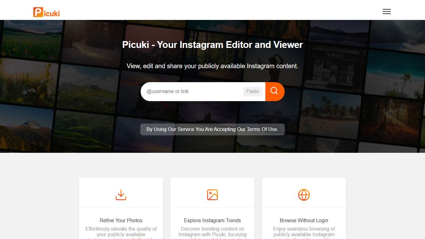 Picuki: Instagram Editor and Instagram Story Viewer