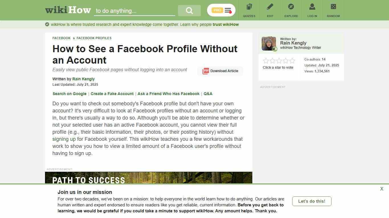 How to See a Facebook Profile Without an Account